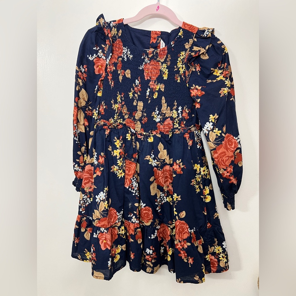Janie and Jack Dark Blue Floral Dress